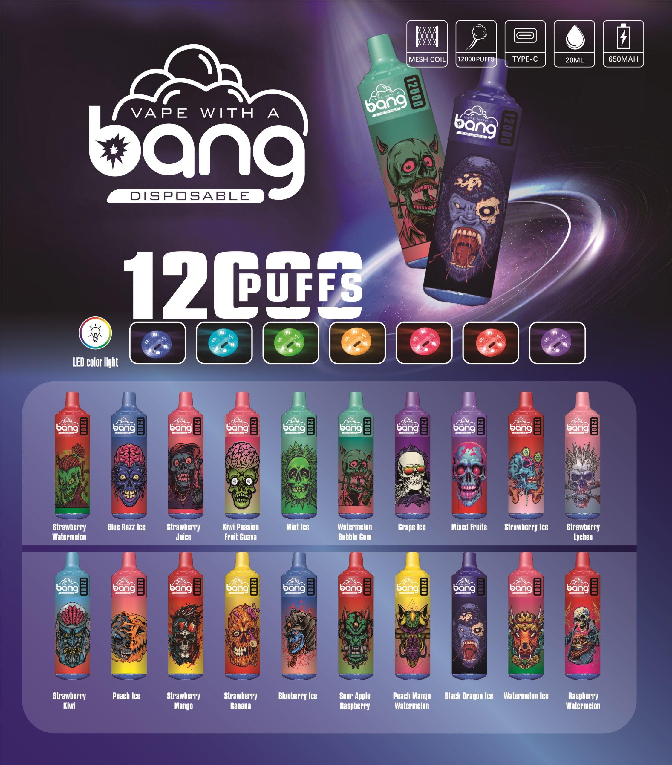 bang tonado 12000 flavors picture